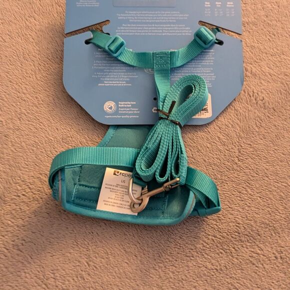Large Adventure Kitty Cat Harness Teal RC Pet  BENEFITS RESCUE - Picture 4 of 5